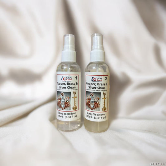 Life’s Cool Copper, Brass & Silver Cleaner – 3-in-1 Spray for Instant Shine & Tarnish Removal